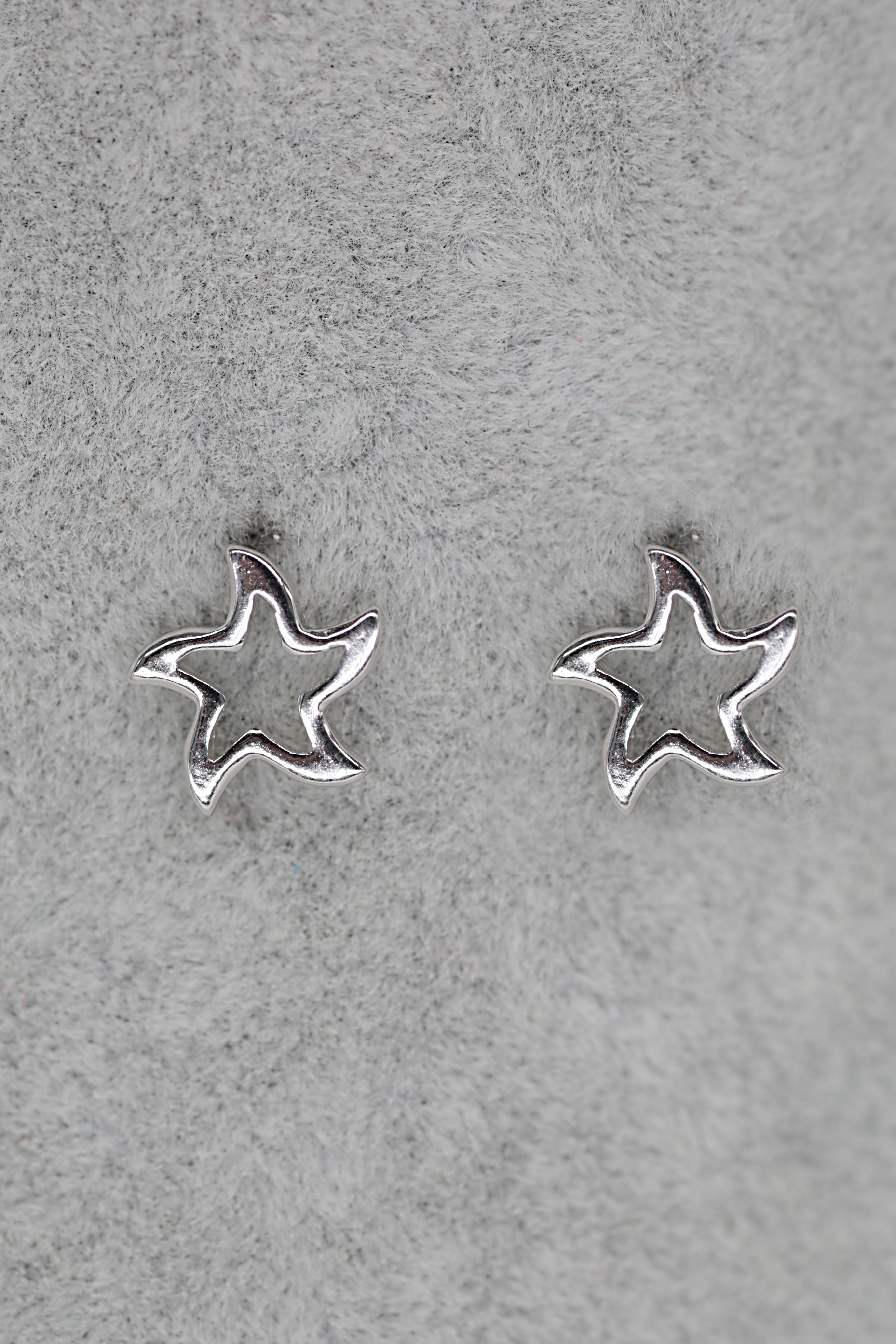 Starfish Stud Earrings Sterling Silver