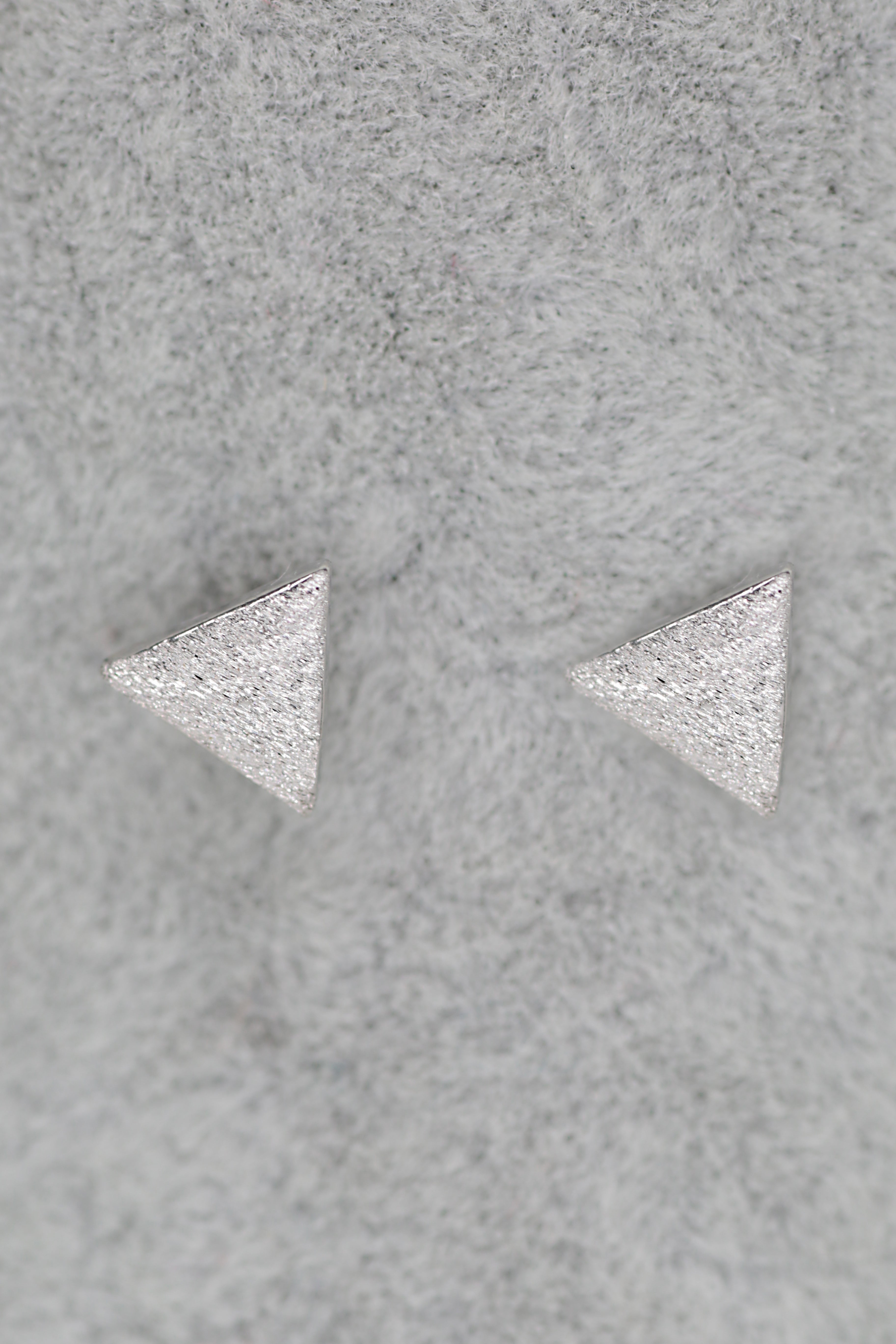 Triangle Stud Earrings Sterling Silver