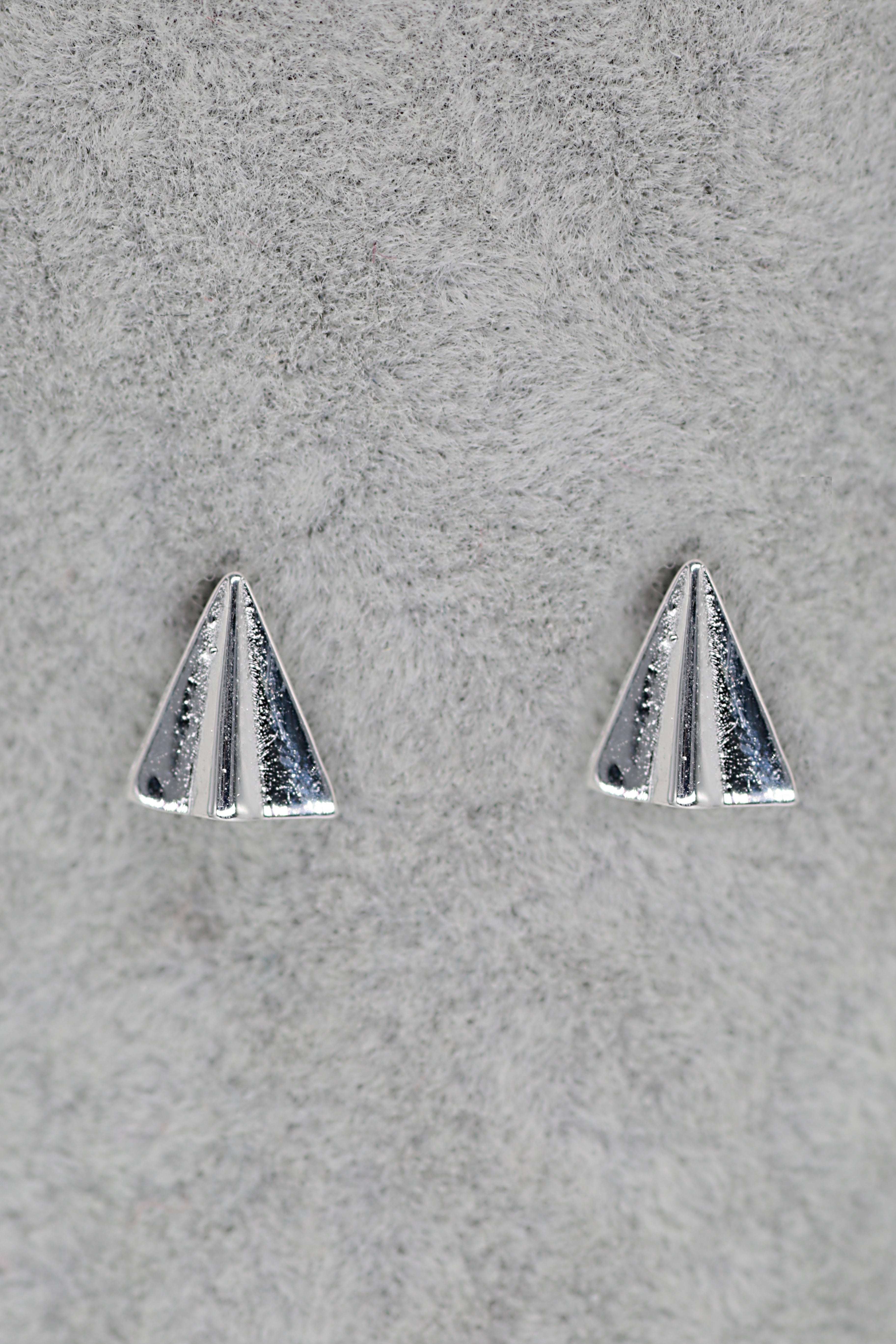 Paper Plane Stud Earrings Sterling Silver