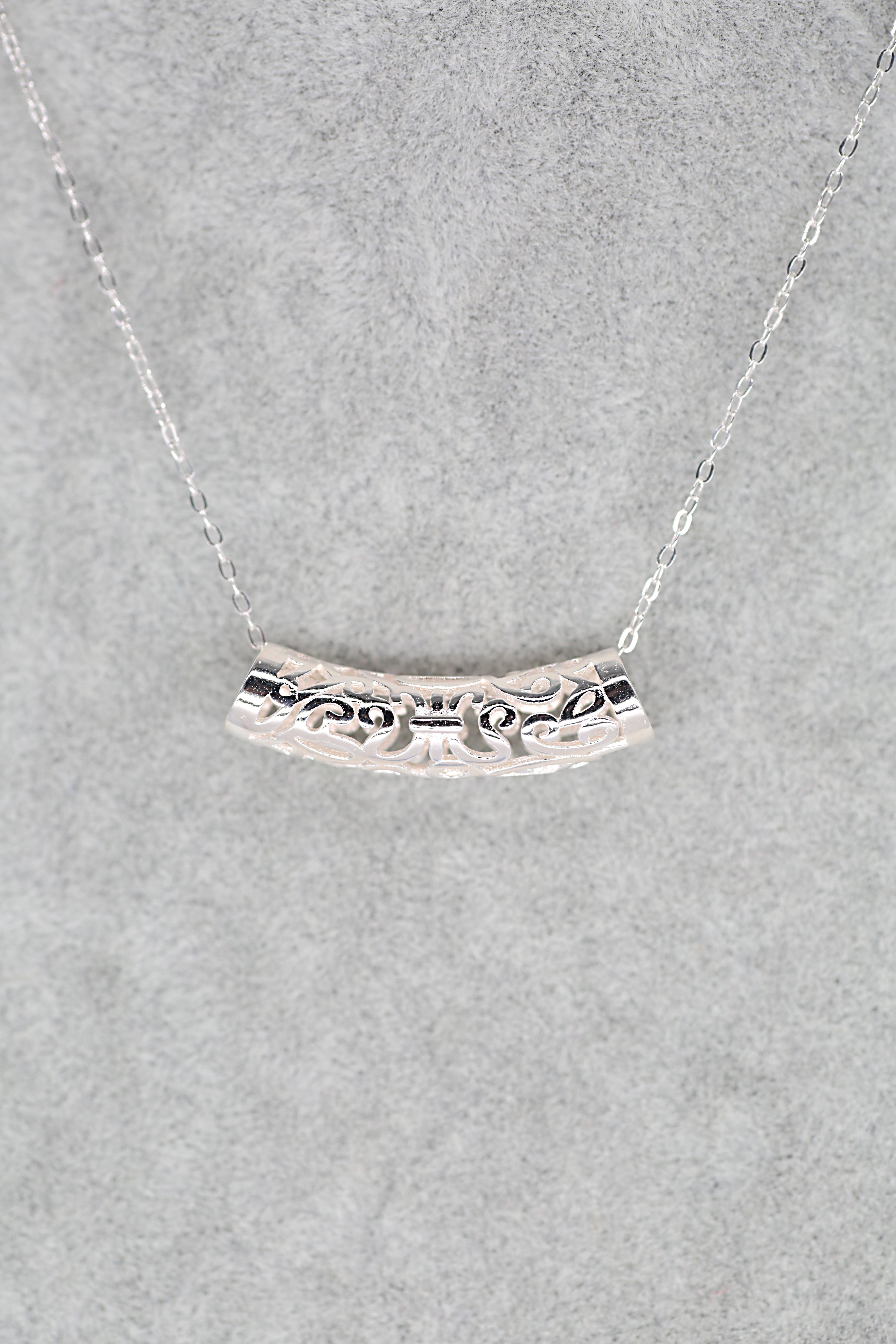 Filigree Bar Pendant Sterling Silver