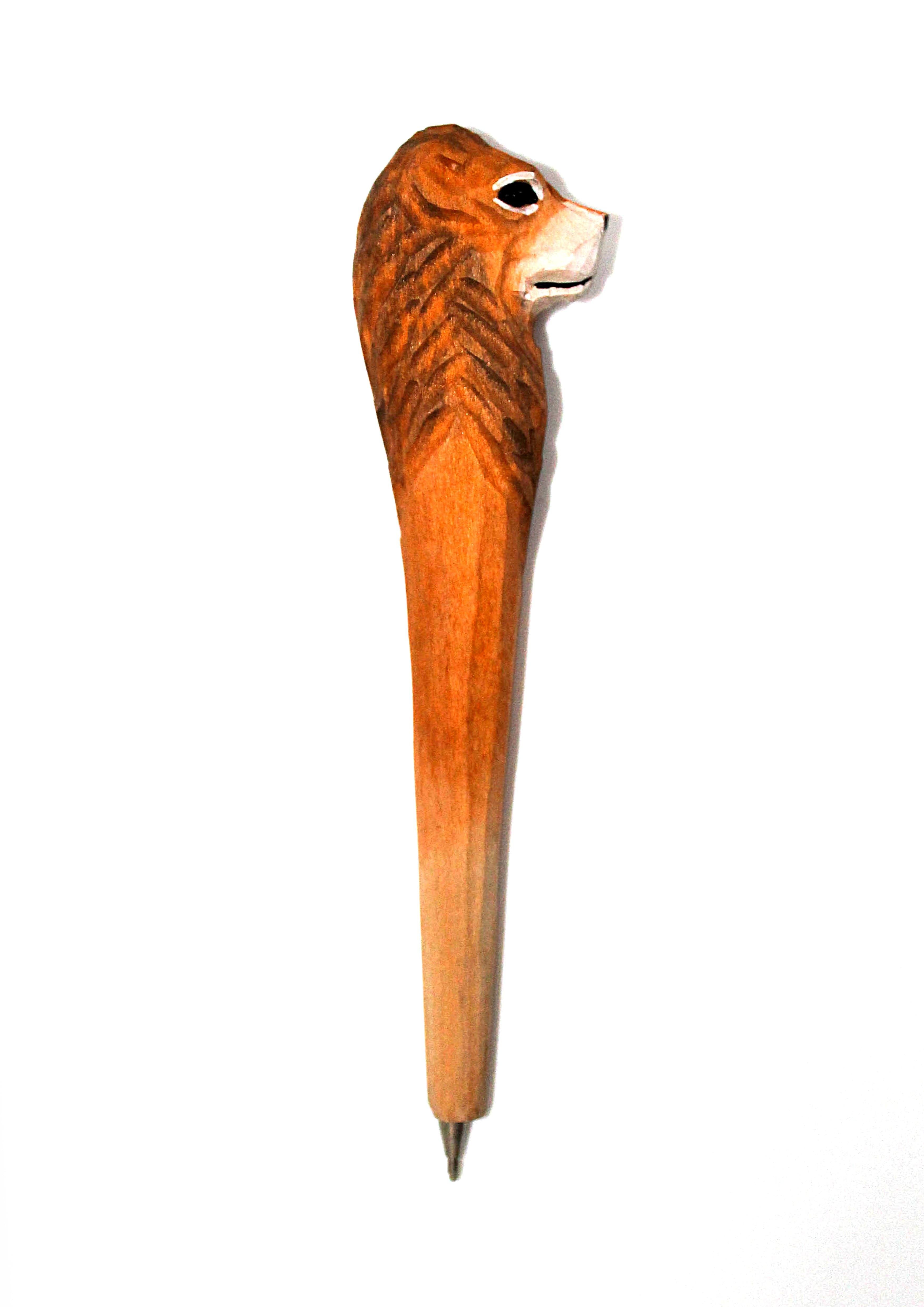 Lion Wooden Pen - Jungle Jewels