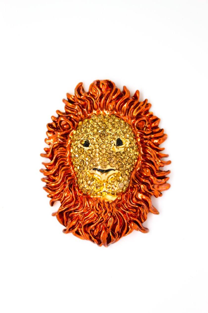 Lion Head Magnet Brown - Jungle Jewels